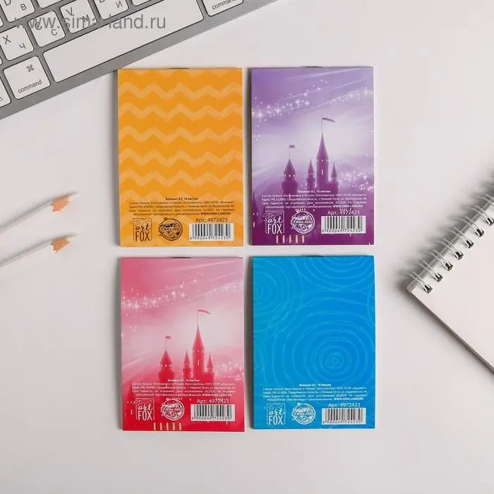 Блокнот А7, 16 листов «Милые зверята», МИКС Блокнот А7, 16 листов «Милые зверята», МИКС