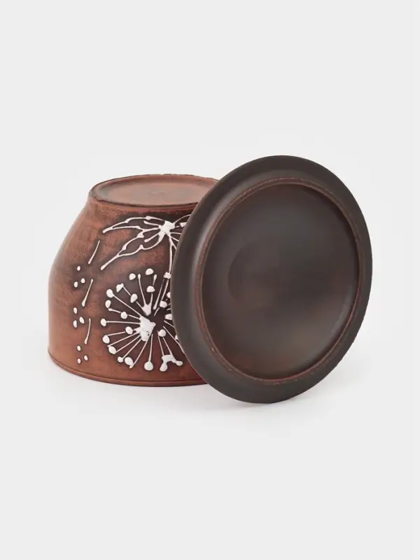 Горшочек для запекания &laquo;Одуванчик&raquo;, 850 мл, 13&times;13&times;14 см, красная глина