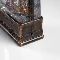 Светодиодная фигура &laquo;Фонарь с Дедом Морозом&raquo; 10.5&times;21&times;6.5 см, пластик, от батареек АААх3, USB, свечение тёплое белое