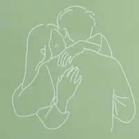 Плёнка для цветов упаковочная двухсторонняя «Love you», оливковый, 56 х 56 см