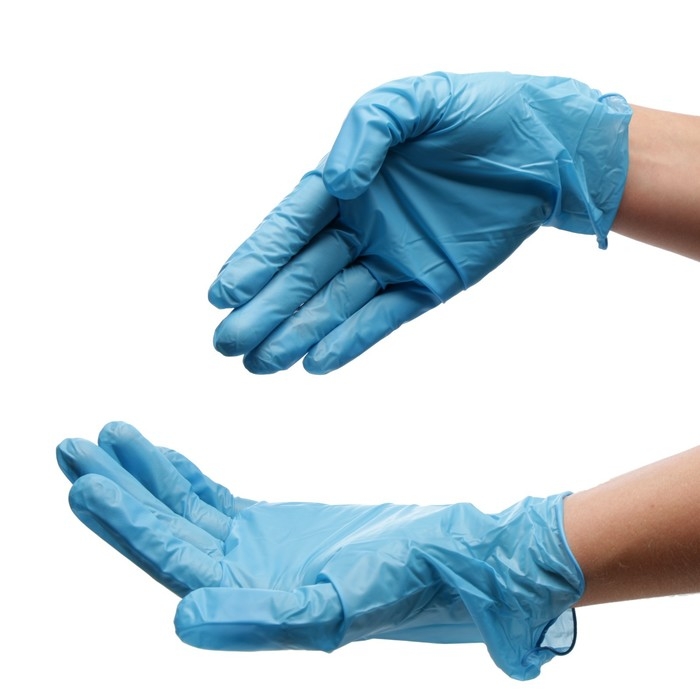 Перчатки нитровиниловые Benovy Nitrovinyl гладкие, голубые, M, 50 пар в упаковке Перчатки нитровиниловые Benovy Nitrovinyl гладкие, голубые, M, 50 пар в упаковке