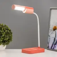 Лампа настольная RISALUX &laquo;Лансер&raquo;, светодиодная, 3.5 Вт, USB, АКБ, красно-розовая, 11&times;15&times;45 см