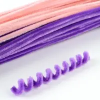 Синельная проволока 100 шт., 30&times;0.8 см, розовая, и, сиреневая