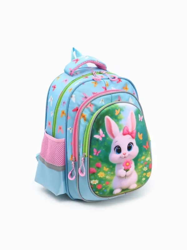 Рюкзак школьный, с эргономичной спинкой, 3 отделения, средний &laquo;Зая&raquo;