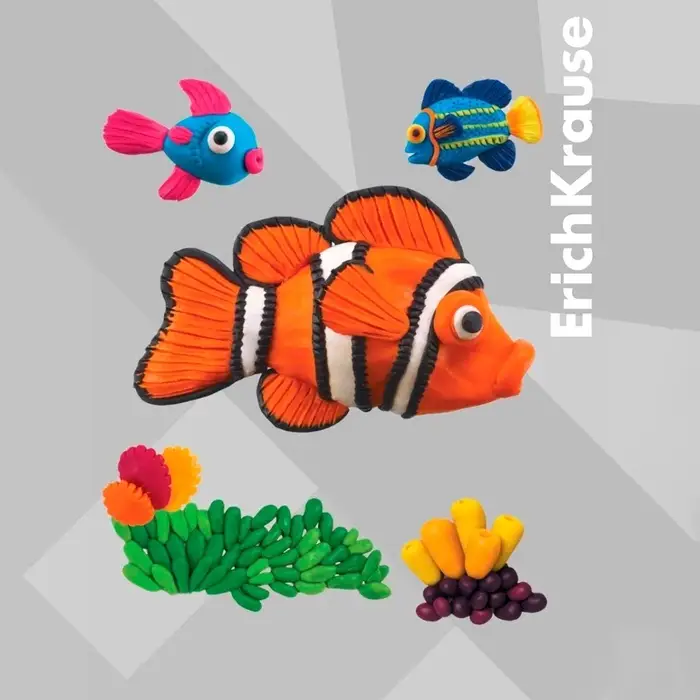 Пластилин 8 цветов, 144 г, ErichKrause Пластилин 8 цветов, 144 г, ErichKrause "Jolly Friends Pastel", со стеком, в картонной упаковке