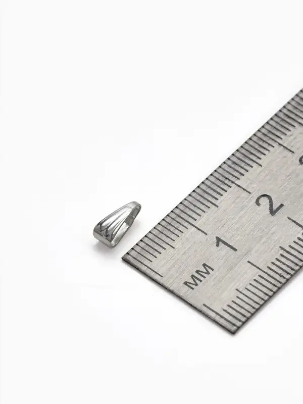 Держатель для кулонов (набор 20 шт.) 8&times;4 мм, цвет серебро