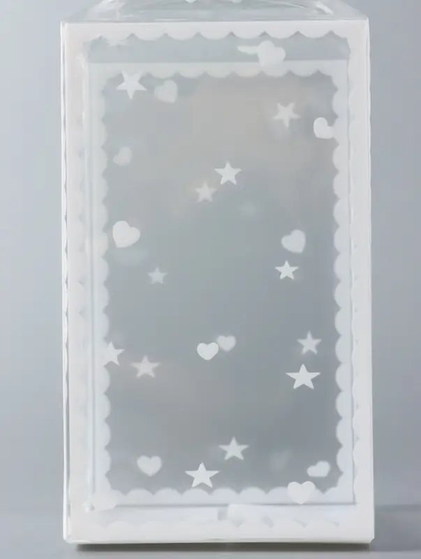 Складная прозрачная коробка из PVC, для упаковки подарков, &laquo;Сердце&raquo;, 12&times;7&times;7 см