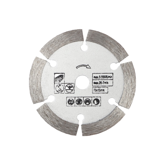 Диск алмазный ТУНДРА, сегментный, сухой рез, 75 х 10 мм Диск алмазный ТУНДРА, сегментный, сухой рез, 75 х 10 мм