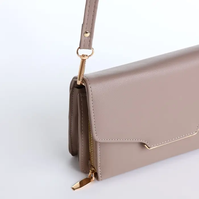 Сумка женская мессенджер на магнитах, 20&times;4&times;13 см, серая