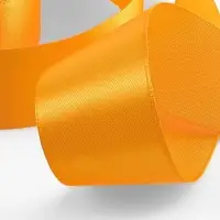 Лента атласная, 40 мм, 23&plusmn;1 м, жёлто-оранжевая №17