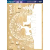 Наклейки новогодние на окна «С новым годом» , многоразовые, 50×70 см