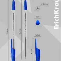 Набор шариковых ручек ErichKrause R=301 Classic Stick, 4 цвета, узел 1 мм, прозрачный корпус
