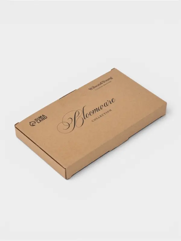 Блюдо для подачи WY Bloomware, 25&times;14&times;2.5 см, фарфор, зелёное/белое