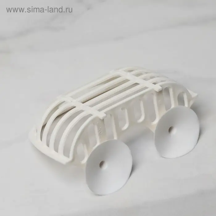 Мыльница на присосках Полимербыт, пластик, 16&times;10&times;6.5 см, МИКС