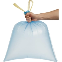 Мешки для мусора ПНД 35л 12мкм 15шт/рул синие 50х60см Luscan Bio с зав