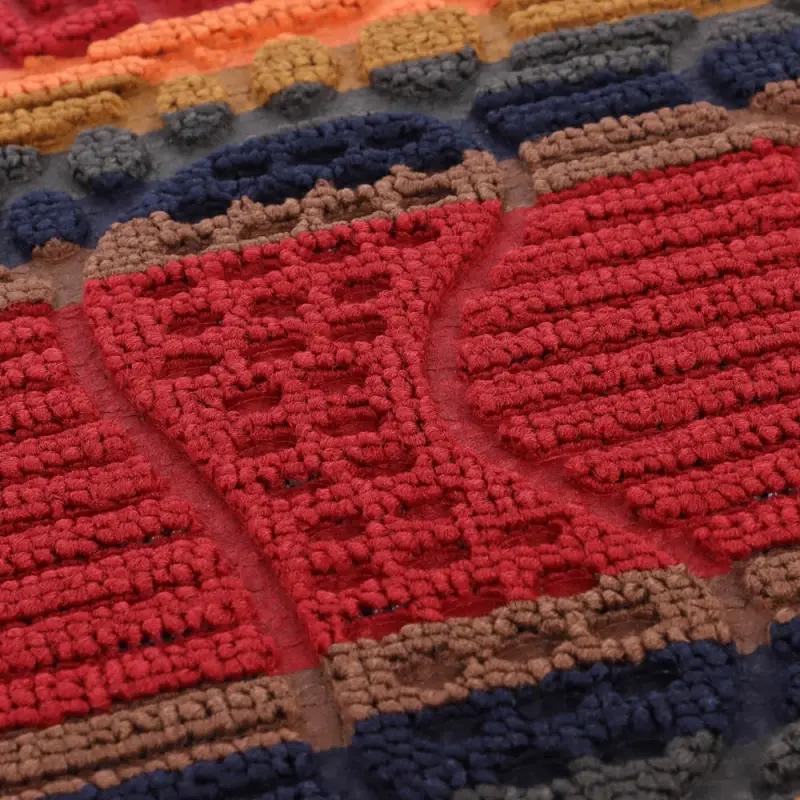 VETTA Коврик придверный, ворсовый с резиновой каймой, полукруг 40x60см, 3 дизайна