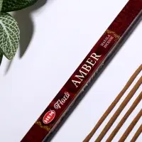 Благовония HEM " Flora Masala Amber Амбер ", 8 палочек в упаковке, четырёхгранник Благовония HEM " Flora Masala Amber Амбер ", 8 палочек в упаковке, четырёхгранник