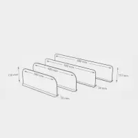 Пластиковый разделитель на Т-основании высотой 15 см, с магнитным скотчем, L=38 см