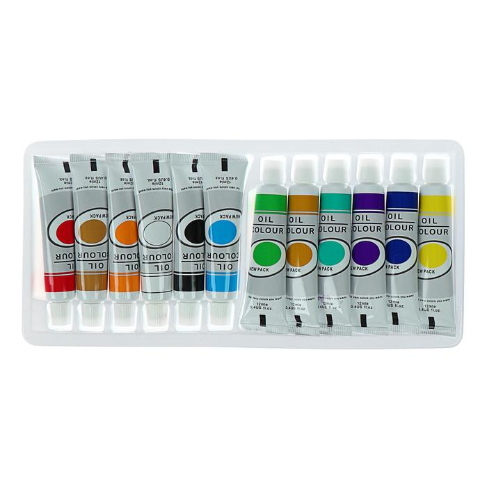 Краски масляные, 12 цветов, в пластиковой тубе, 12 мл Краски масляные, 12 цветов, в пластиковой тубе, 12 мл