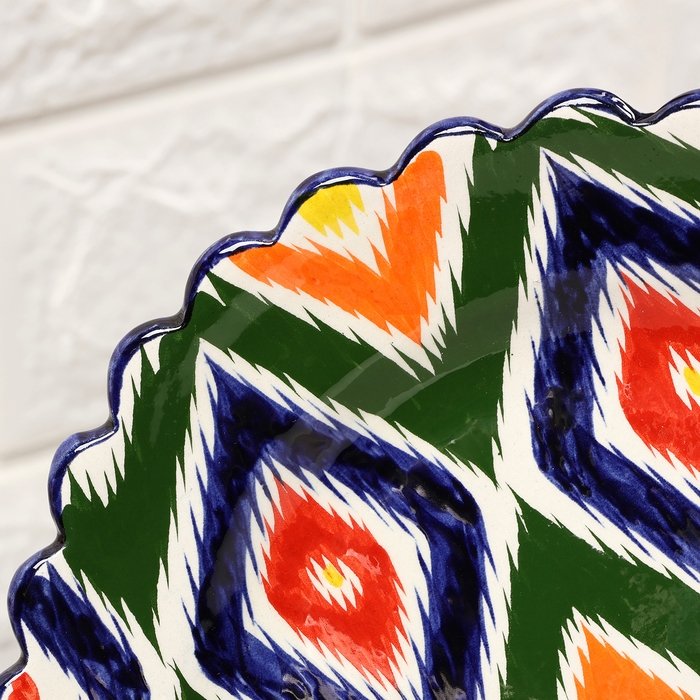 Тарелка Риштанская Керамика Тарелка Риштанская Керамика "Атлас" 23 см рифлёная