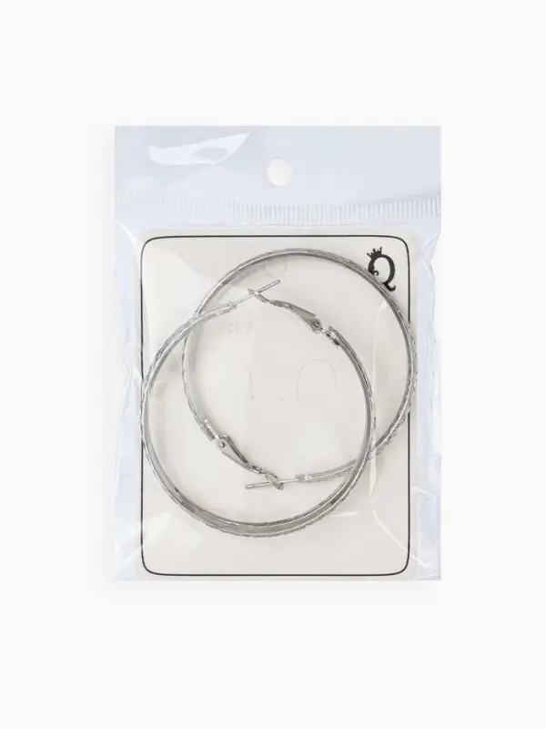 Серьги-кольца &laquo;Карма&raquo;, косичка, цвет серебро, d=5