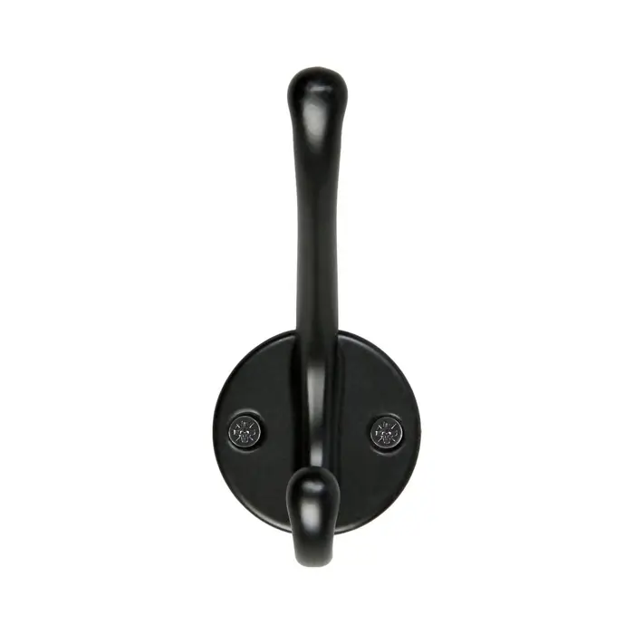 Крючок мебельный CAPPIO LINE, двухрожковый, цвет черный, 4 шт.