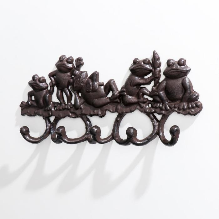 Крючки декоративные металл Крючки декоративные металл "Лягушки" 14х31х4 см