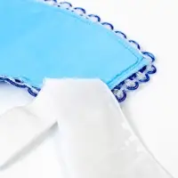 Кокошник с бусинами, на голубом фоне