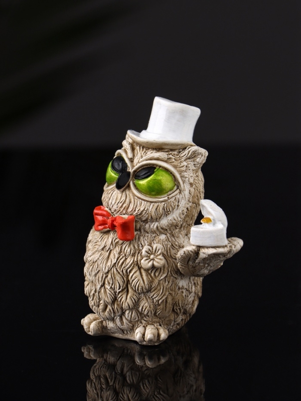 Фигура Фигура "Филин жених" 8х6х5 см, бежевый