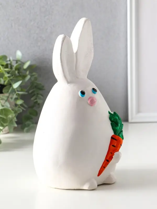 Копилка для денег «Кролик», гипс, 25×15×13.5 см, белый Копилка для денег «Кролик», гипс, 25×15×13.5 см, белый