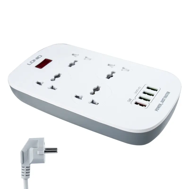 Сетевой фильтр на 4 розетки + 4USB SC4407 EU LDNIO белый