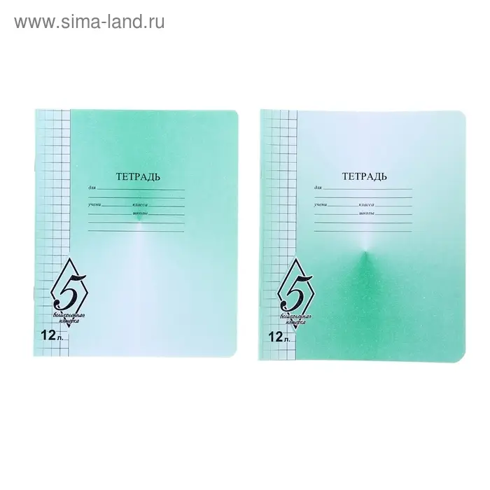 Тетрадь 12 листов в крупную клетку «Великолепная пятёрка», бумажная обложка, МИКС Тетрадь 12 листов в крупную клетку «Великолепная пятёрка», бумажная обложка, МИКС