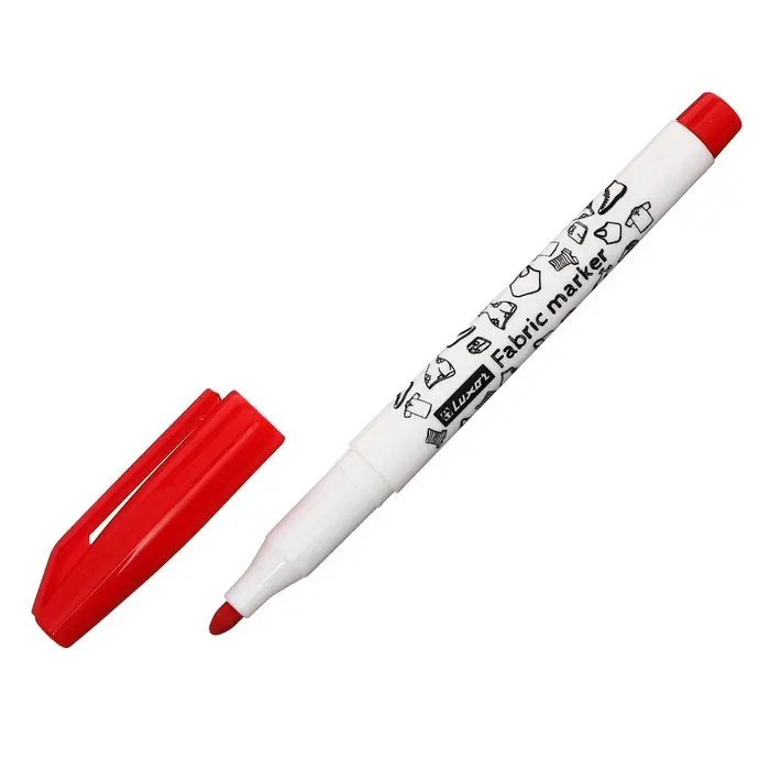 Маркер для ткани 1-2 мм Luxor  Маркер для ткани 1-2 мм Luxor "Fabric", пулевидный, красный