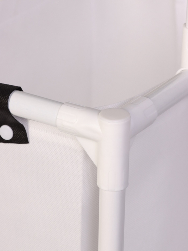 Корзина для белья складная 56х39х95 см, цвет черный, белый Корзина для белья складная 56х39х95 см, цвет черный, белый