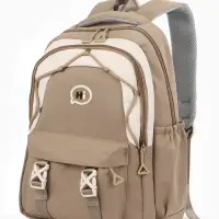 Рюкзак школьный, 3 кармана, 2 отделения, 29&times;14&times;44 см, бежевый