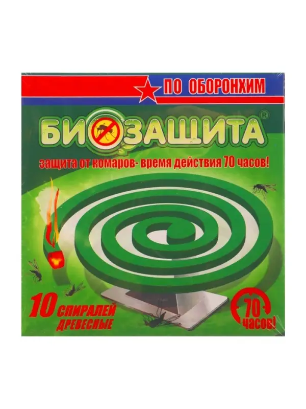 Спирали от комаров &laquo;БИОЗАЩИТА&raquo;, древесные, 10 шт.