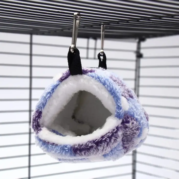 Домик для грызунов, "Сердце" фиолетовый флис