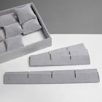 Подставка для часов, браслетов QF, 12 мест, 35&times;24&times;5 см, серая