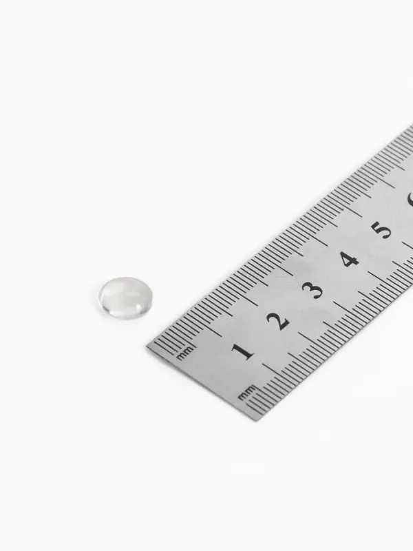 Кабошон стекло, круг 10 мм (набор 5 шт.), прозрачный