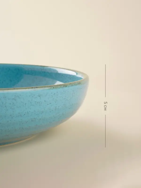 Тарелки глубокие SL Home &laquo;Аззура&raquo;, 750 мл, набор 2 шт., фарфор, бирюзовые