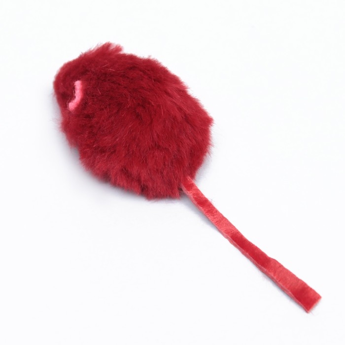 Игрушка для кошек  Игрушка для кошек "Малая мышь", натуральный мех кролика, 5 см, микс цветов