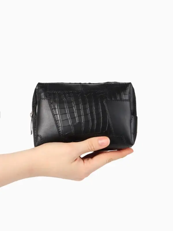 Косметичка дор Одноцвет, 16*5*10, отдел на молнии, черный