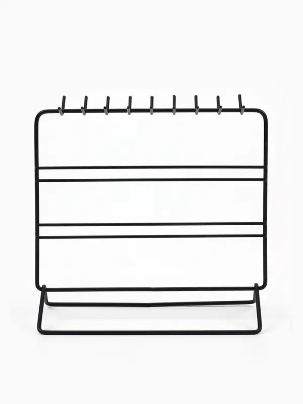 Подставка для украшений QF, 3 ряда, 20.5&times;10&times;19.5 см, чёрная