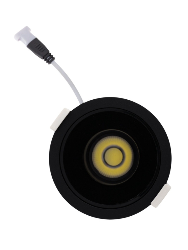 Светильник светодиодный встраиваемый, поворотный, 6Вт, 6500К, с драйвером, D75, черный Светильник светодиодный встраиваемый, поворотный, 6Вт, 6500К, с драйвером, D75, черный