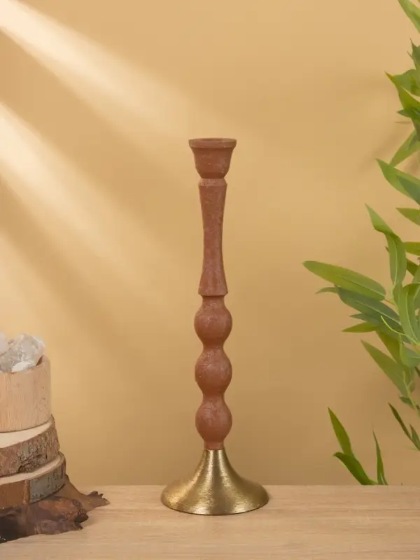 Подсвечник на 1 свечу "Бисквит" 10,5х10,5х34,5 см