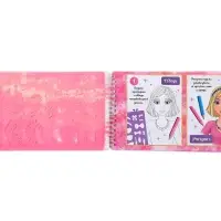 Книга с наклейками и трафаретами &laquo;Альбом визажиста&raquo;