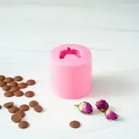 Молд «Мишутка», силикон, 5,8×5,8× 5,5 см, цвет розовый