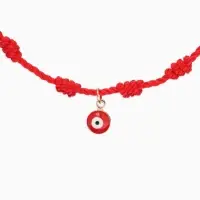 Браслет-оберег &laquo;Красная нить&raquo; узел с глазиком, цвет красно-белый