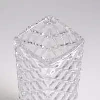 Ваза для цветов &laquo;Геометрия&raquo;, диагональ, 15.5&times;5.5 см, стекло, прозрачная