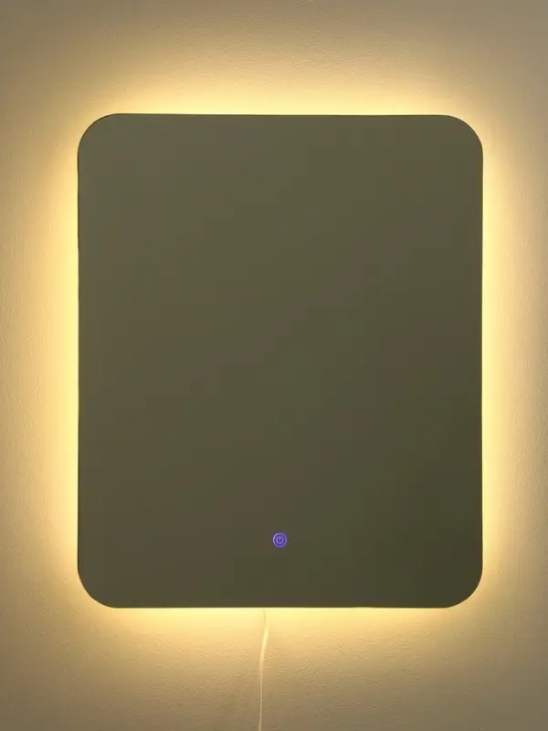 Зеркало интерьерное настенное «Рубин» прямоугольное, с LED-подсветкой, сенсорное, 50х60 см